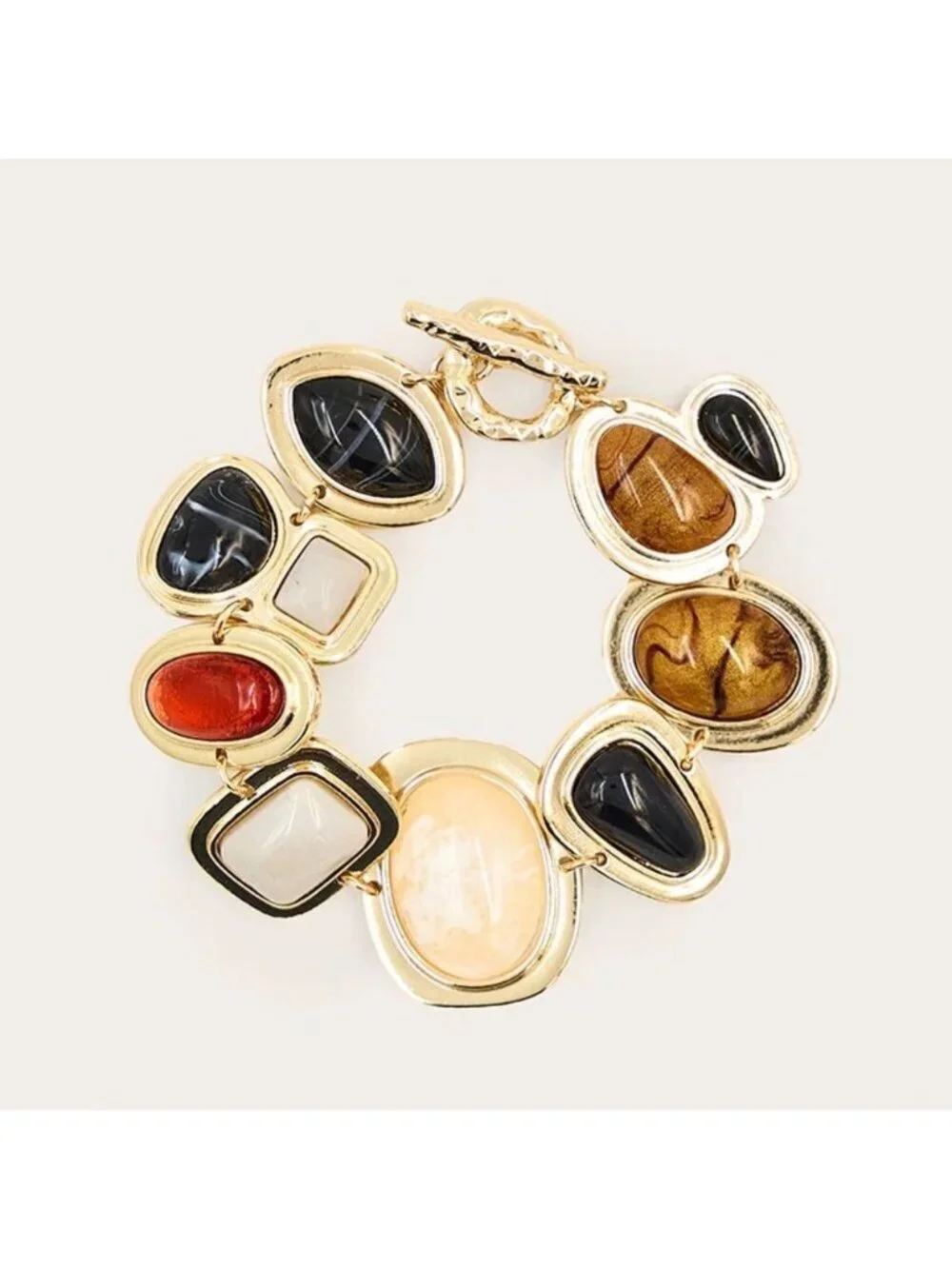 Multicolor Stone Bracelet Q293